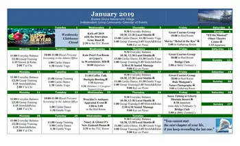 Activity Calendar of Brooke Grove Retirement Village, Assisted Living, Nursing Home, Independent Living, CCRC, Sandy Spring, MD 3