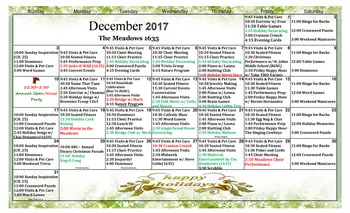 Activity Calendar of Brooke Grove Retirement Village, Assisted Living, Nursing Home, Independent Living, CCRC, Sandy Spring, MD 5