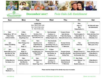 Activity Calendar of Brooke Grove Retirement Village, Assisted Living, Nursing Home, Independent Living, CCRC, Sandy Spring, MD 7