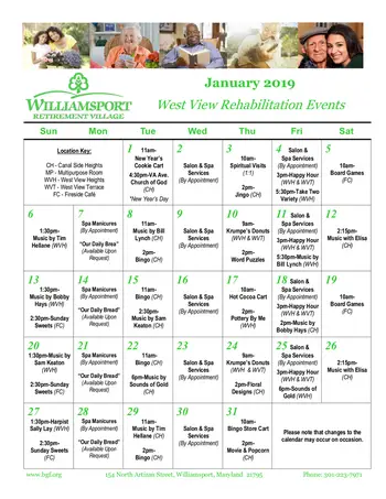 Activity Calendar of Brooke Grove Retirement Village, Assisted Living, Nursing Home, Independent Living, CCRC, Sandy Spring, MD 9