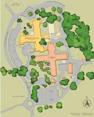 Campus Map of Brooke Grove Retirement Village, Assisted Living, Nursing Home, Independent Living, CCRC, Sandy Spring, MD 1