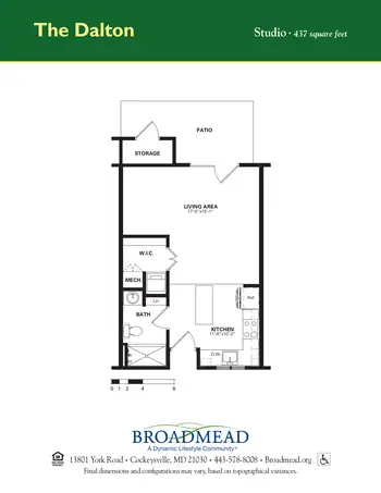 Floorplan of Broadmead, Assisted Living, Nursing Home, Independent Living, CCRC, Cockeysville, MD 7
