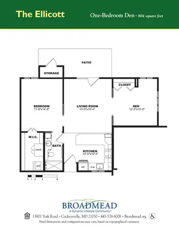 Floorplan of Broadmead, Assisted Living, Nursing Home, Independent Living, CCRC, Cockeysville, MD 9