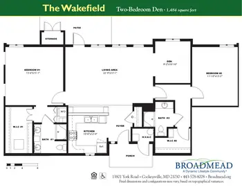 Floorplan of Broadmead, Assisted Living, Nursing Home, Independent Living, CCRC, Cockeysville, MD 14