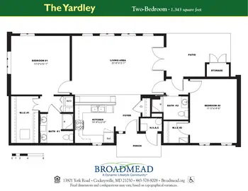 Floorplan of Broadmead, Assisted Living, Nursing Home, Independent Living, CCRC, Cockeysville, MD 15