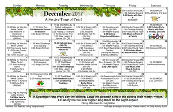 Activity Calendar of Friends House Retirement Community, Assisted Living, Nursing Home, Independent Living, CCRC, Sandy Spring, MD 1