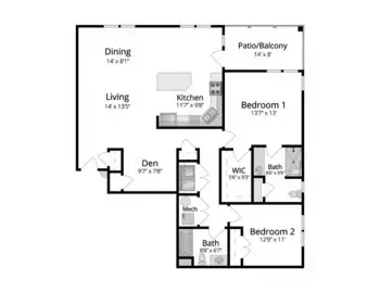 Floorplan of Friends House Retirement Community, Assisted Living, Nursing Home, Independent Living, CCRC, Sandy Spring, MD 10