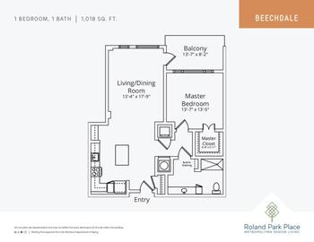 Floorplan of Roland Park Place, Assisted Living, Nursing Home, Independent Living, CCRC, Baltimore, MD 9