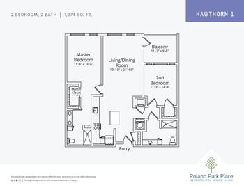 Floorplan of Roland Park Place, Assisted Living, Nursing Home, Independent Living, CCRC, Baltimore, MD 14