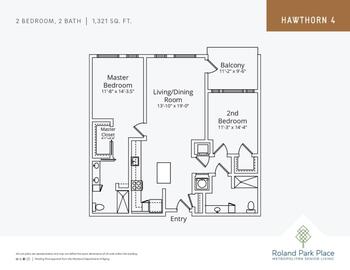Floorplan of Roland Park Place, Assisted Living, Nursing Home, Independent Living, CCRC, Baltimore, MD 17