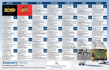 Activity Calendar of Kensington Park Senior Living, Assisted Living, Nursing Home, Independent Living, CCRC, Kensington, MD 6