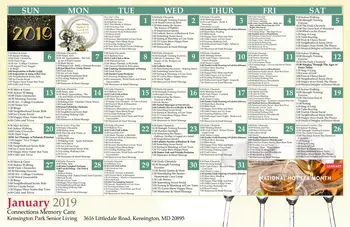 Activity Calendar of Kensington Park Senior Living, Assisted Living, Nursing Home, Independent Living, CCRC, Kensington, MD 7