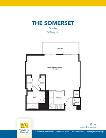 Floorplan of Vantage House, Assisted Living, Nursing Home, Independent Living, CCRC, Columbia, MD 5