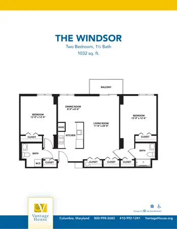 Floorplan of Vantage House, Assisted Living, Nursing Home, Independent Living, CCRC, Columbia, MD 6