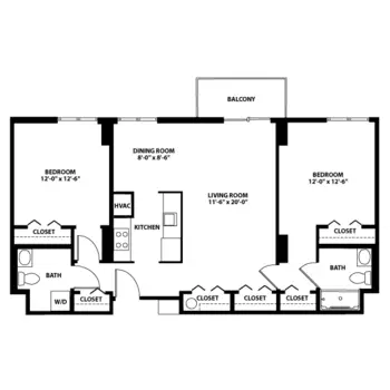 Floorplan of Vantage House, Assisted Living, Nursing Home, Independent Living, CCRC, Columbia, MD 8