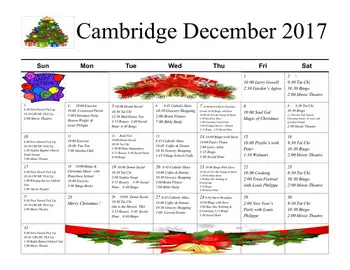 Activity Calendar of Gorham House, Assisted Living, Nursing Home, Independent Living, CCRC, Gorham, ME 2