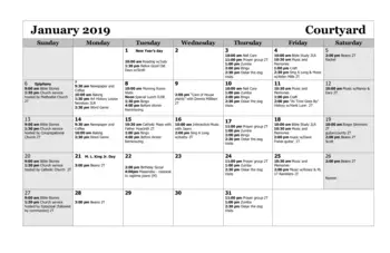 Activity Calendar of Quarry Hill, Assisted Living, Nursing Home, Independent Living, CCRC, Camden, ME 2