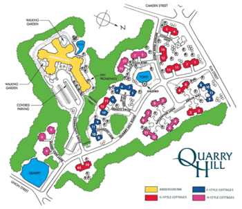 Campus Map of Quarry Hill, Assisted Living, Nursing Home, Independent Living, CCRC, Camden, ME 1