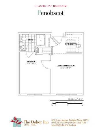 Floorplan of Thornton Oaks, Assisted Living, Nursing Home, Independent Living, CCRC, Brunswick, ME 7