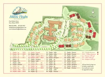 Campus Map of Atlantic Heights Community, Assisted Living, Nursing Home, Independent Living, CCRC, Saco, ME 1