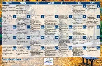 Activity Calendar of Atlantic Heights Community, Assisted Living, Nursing Home, Independent Living, CCRC, Saco, ME 1