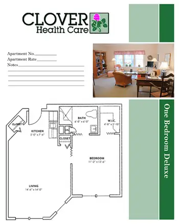 Floorplan of Clover Health Care, Assisted Living, Nursing Home, Independent Living, CCRC, Auburn, ME 1