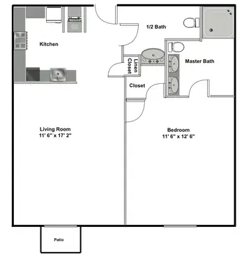 Floorplan of The Village of Heather Hills, Assisted Living, Nursing Home, Independent Living, CCRC, Grand Rapids, MI 1