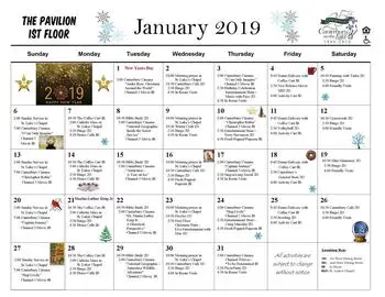 Activity Calendar of Canterbury on the Lake, Assisted Living, Nursing Home, Independent Living, CCRC, Waterford, MI 2