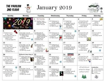 Activity Calendar of Canterbury on the Lake, Assisted Living, Nursing Home, Independent Living, CCRC, Waterford, MI 3