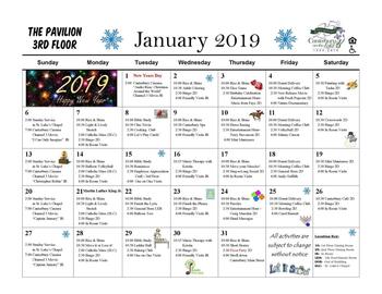 Activity Calendar of Canterbury on the Lake, Assisted Living, Nursing Home, Independent Living, CCRC, Waterford, MI 6