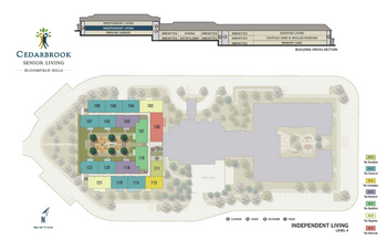 Campus Map of Cedarbrook of Bloomfield Hills, Assisted Living, Nursing Home, Independent Living, CCRC, Bloomfield Hills, MI 9