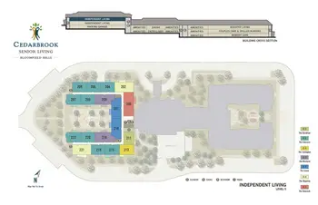 Campus Map of Cedarbrook of Bloomfield Hills, Assisted Living, Nursing Home, Independent Living, CCRC, Bloomfield Hills, MI 10