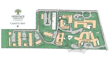 Campus Map of Heritage Community, Assisted Living, Nursing Home, Independent Living, CCRC, Kalamazoo, MI 1