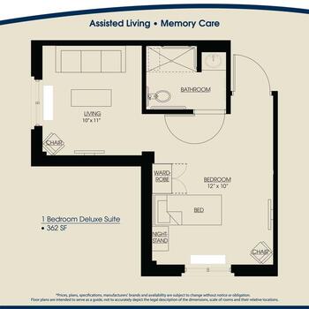 Floorplan of The Rivers Grosse Pointe, Assisted Living, Nursing Home, Independent Living, CCRC, Grosse Pointe Woods, MI 4