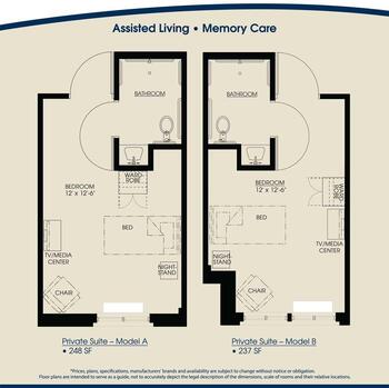 Floorplan of The Rivers Grosse Pointe, Assisted Living, Nursing Home, Independent Living, CCRC, Grosse Pointe Woods, MI 5