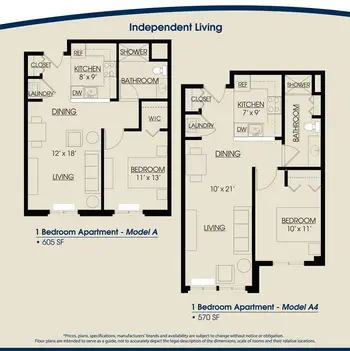 Floorplan of The Rivers Grosse Pointe, Assisted Living, Nursing Home, Independent Living, CCRC, Grosse Pointe Woods, MI 8