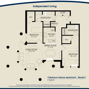Floorplan of The Rivers Grosse Pointe, Assisted Living, Nursing Home, Independent Living, CCRC, Grosse Pointe Woods, MI 13