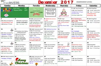 Activity Calendar of The Rivers Grosse Pointe, Assisted Living, Nursing Home, Independent Living, CCRC, Grosse Pointe Woods, MI 3