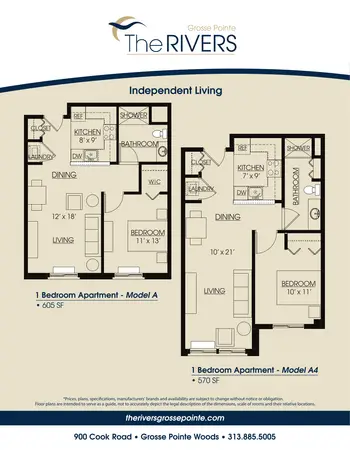 Floorplan of The Rivers Grosse Pointe, Assisted Living, Nursing Home, Independent Living, CCRC, Grosse Pointe Woods, MI 17