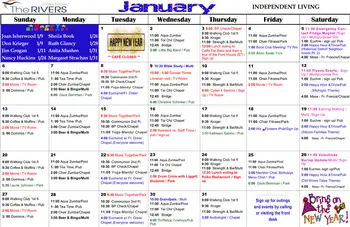 Activity Calendar of The Rivers Grosse Pointe, Assisted Living, Nursing Home, Independent Living, CCRC, Grosse Pointe Woods, MI 4