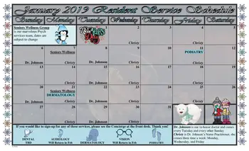 Activity Calendar of Church of Christ Care Center, Assisted Living, Nursing Home, Independent Living, CCRC, Clinton Township, MI 5