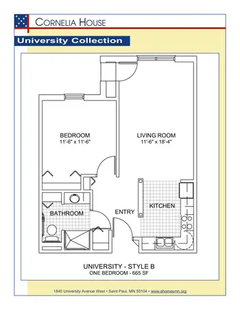 Floorplan of Episcopal Homes, Assisted Living, Nursing Home, Independent Living, CCRC, Saint Paul, MN 2