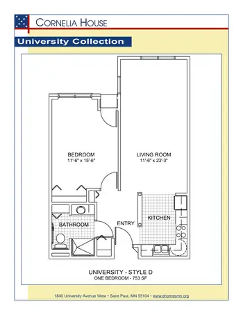 Floorplan of Episcopal Homes, Assisted Living, Nursing Home, Independent Living, CCRC, Saint Paul, MN 4