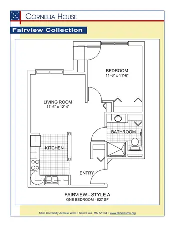Floorplan of Episcopal Homes, Assisted Living, Nursing Home, Independent Living, CCRC, Saint Paul, MN 5