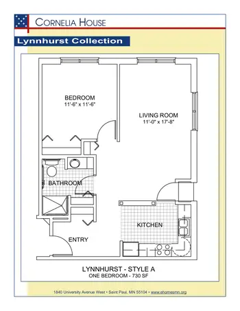 Floorplan of Episcopal Homes, Assisted Living, Nursing Home, Independent Living, CCRC, Saint Paul, MN 8