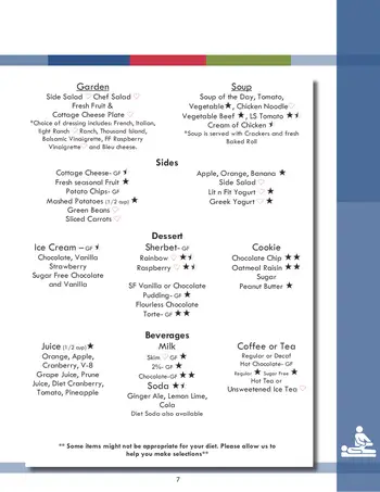 Dining menu of Episcopal Homes, Assisted Living, Nursing Home, Independent Living, CCRC, Saint Paul, MN 3