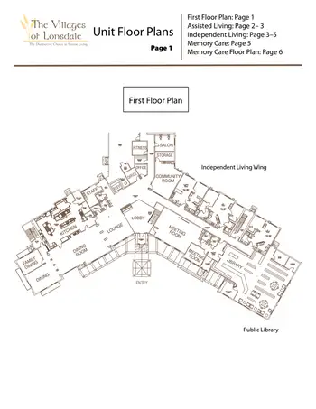 Campus Map of Three Links, Assisted Living, Nursing Home, Independent Living, CCRC, Northfield, MN 1