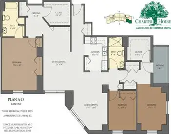 Floorplan of Charter House Mayo Clinic Retirement Living, Assisted Living, Nursing Home, Independent Living, CCRC, Rochester, MN 2