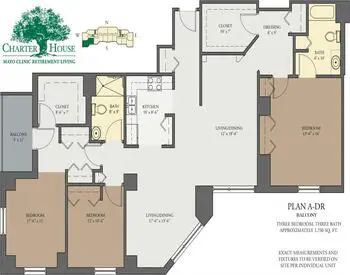 Floorplan of Charter House Mayo Clinic Retirement Living, Assisted Living, Nursing Home, Independent Living, CCRC, Rochester, MN 6