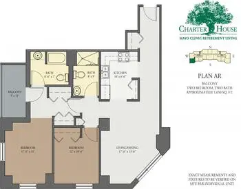 Floorplan of Charter House Mayo Clinic Retirement Living, Assisted Living, Nursing Home, Independent Living, CCRC, Rochester, MN 7